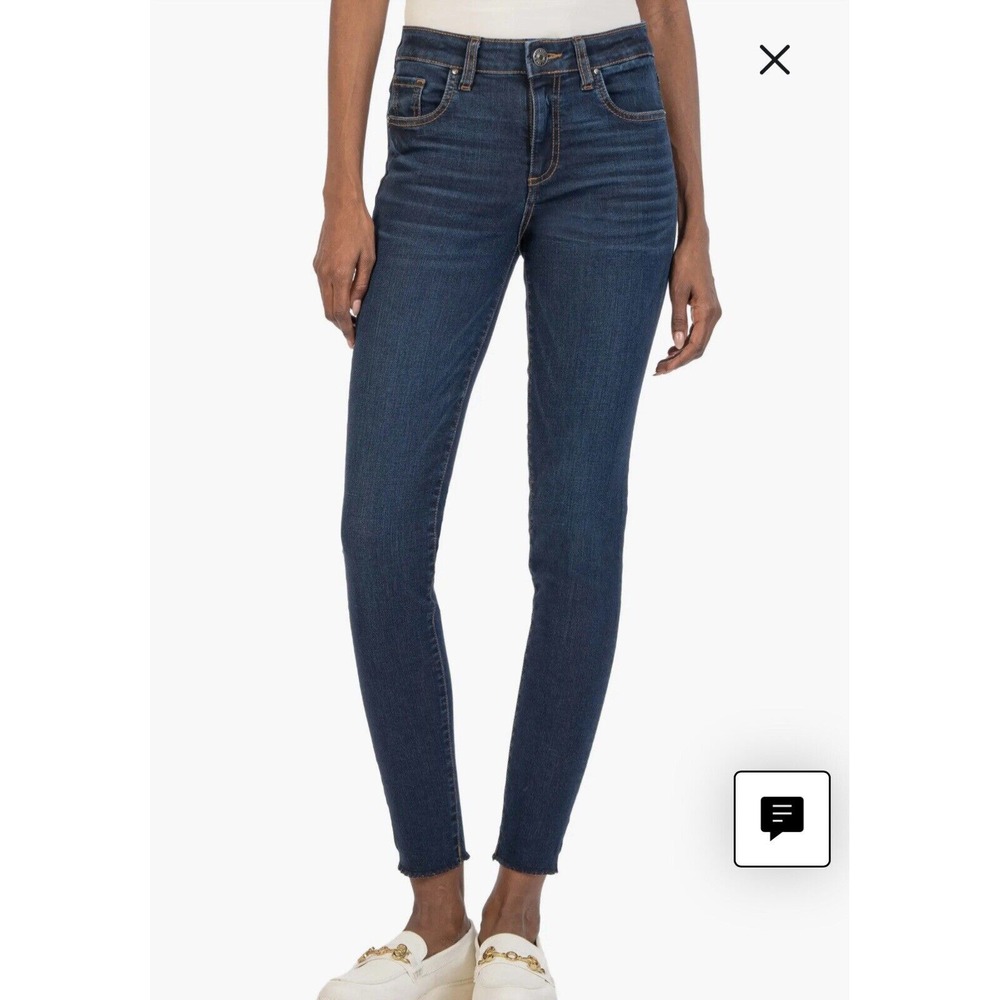 Kut from the Kloth‎ high rise Donna skinny jeans Raw Hem Size 0